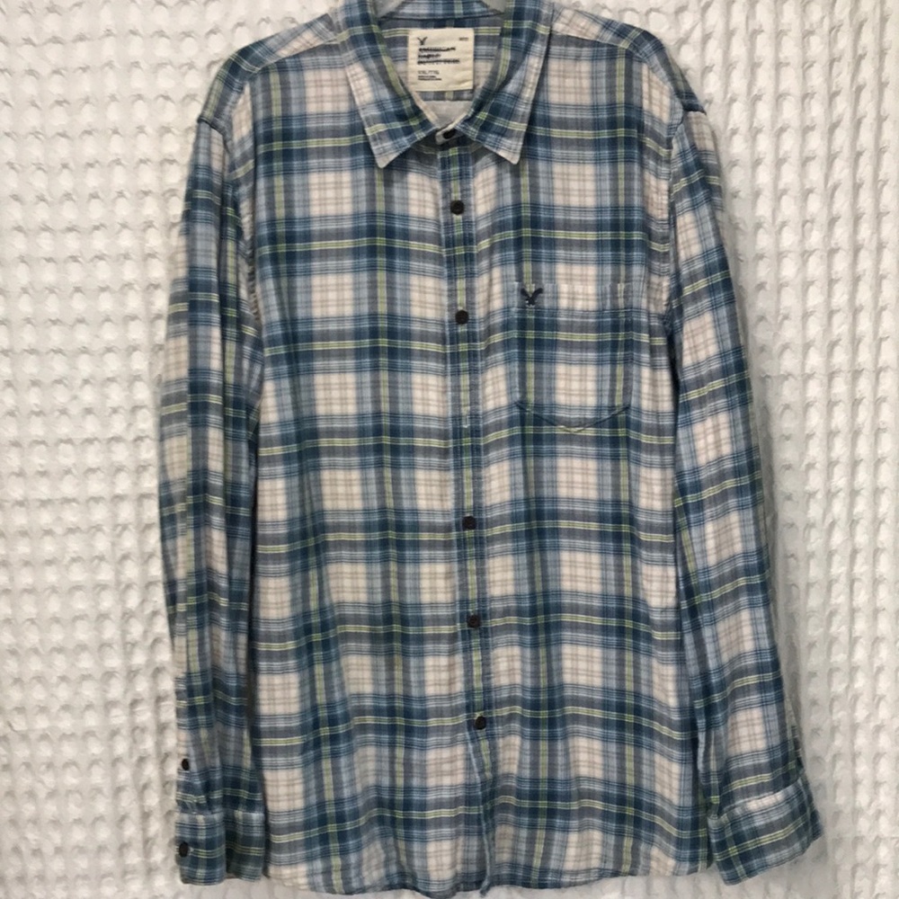 Mens XXL American Eagle long Sleeve Button Down